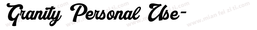 Granity Personal Use字体转换